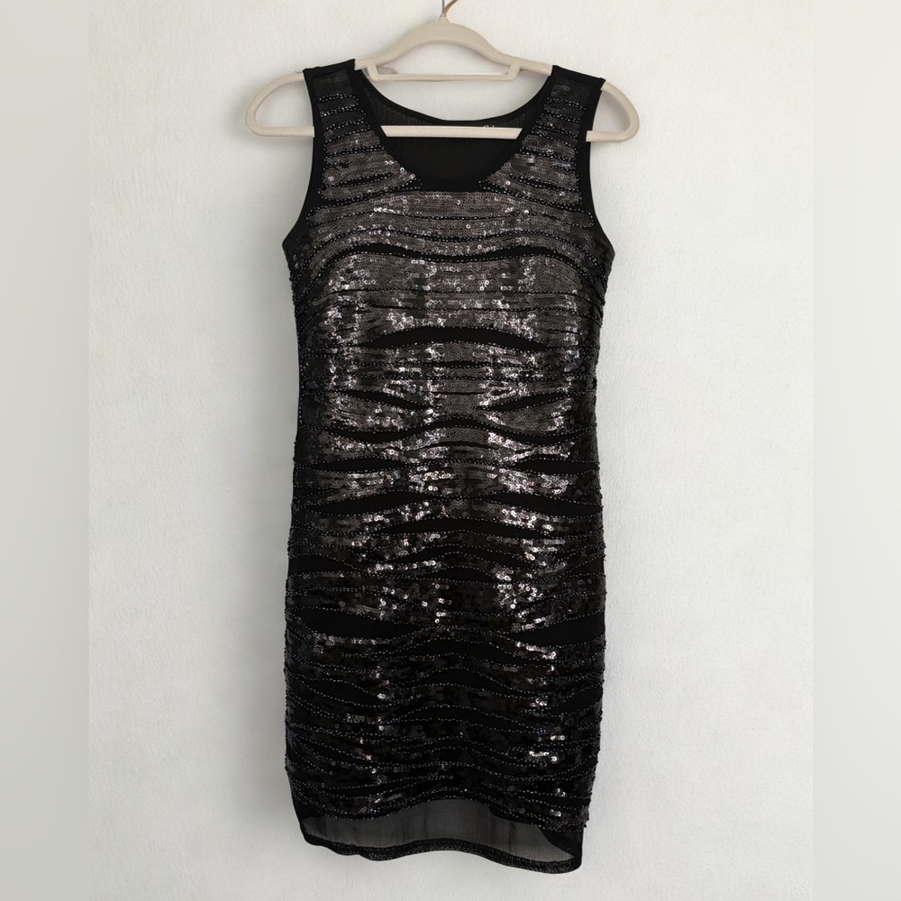 Little Black Sequin Dress